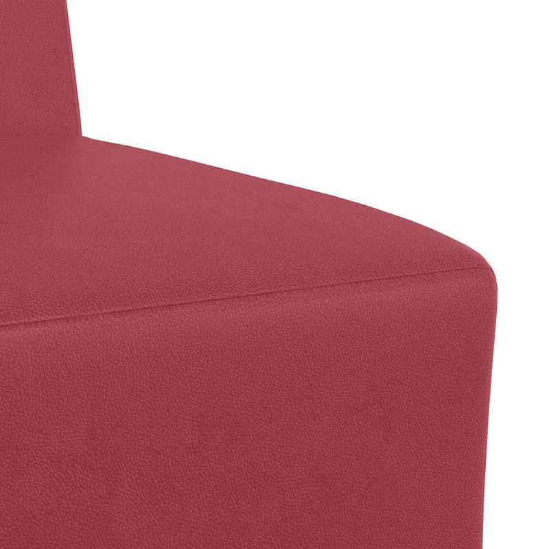 vidaXL bordó műbőr karfa nélküli kanapészék 55 cm