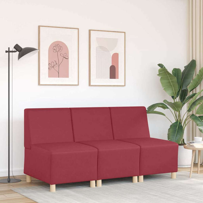 vidaXL bordó műbőr karfa nélküli kanapészék 55 cm