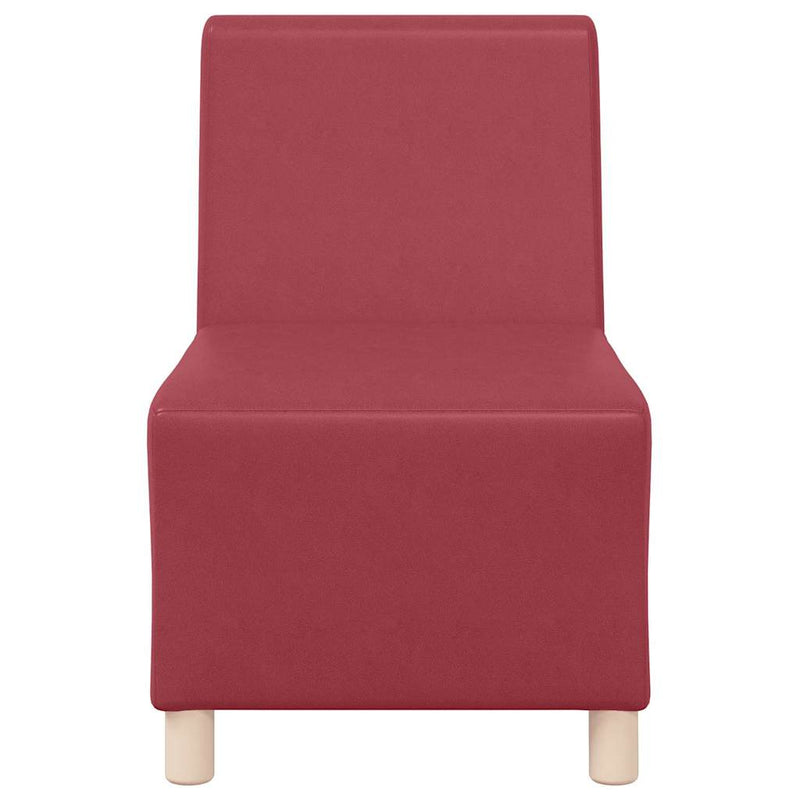 vidaXL bordó műbőr karfa nélküli kanapészék 55 cm