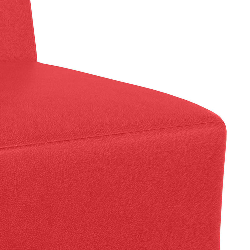 vidaXL piros műbőr karfa nélküli kanapészék 55 cm