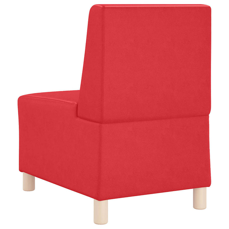 vidaXL piros műbőr karfa nélküli kanapészék 55 cm