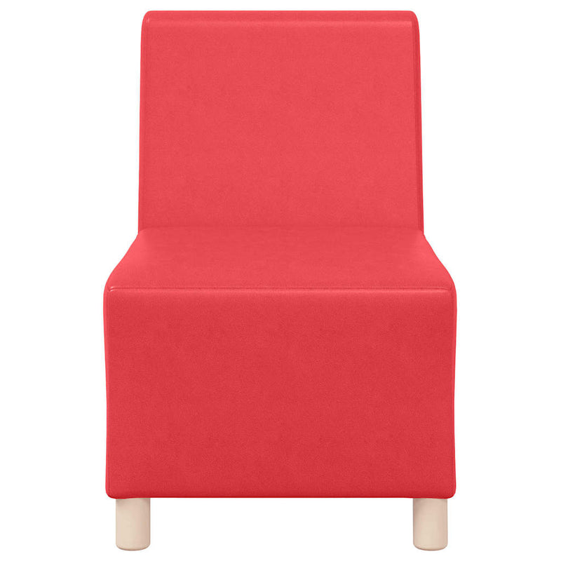 vidaXL piros műbőr karfa nélküli kanapészék 55 cm