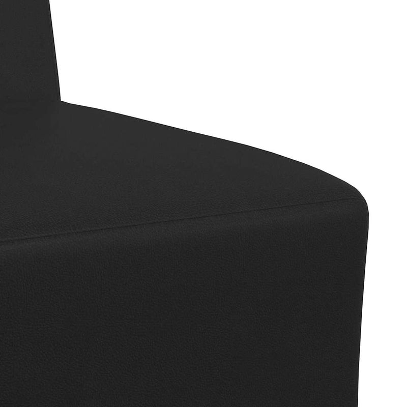vidaXL fekete műbőr karfa nélküli kanapészék 55 cm
