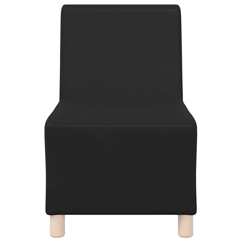 vidaXL fekete műbőr karfa nélküli kanapészék 55 cm