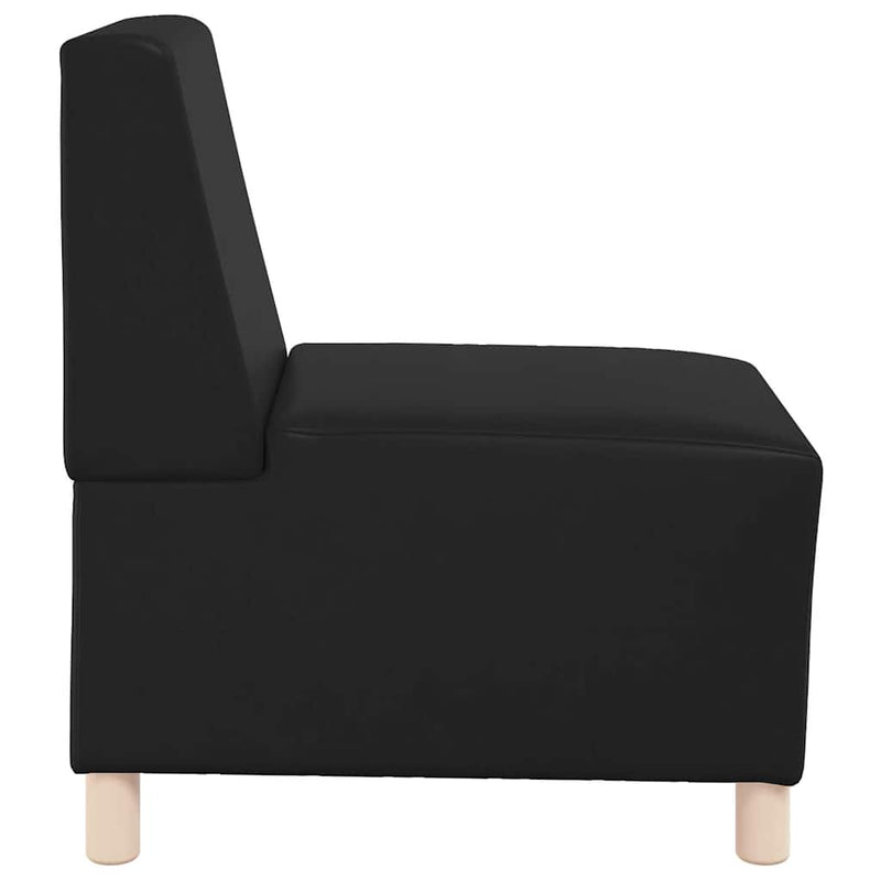 vidaXL fekete műbőr karfa nélküli kanapészék 55 cm
