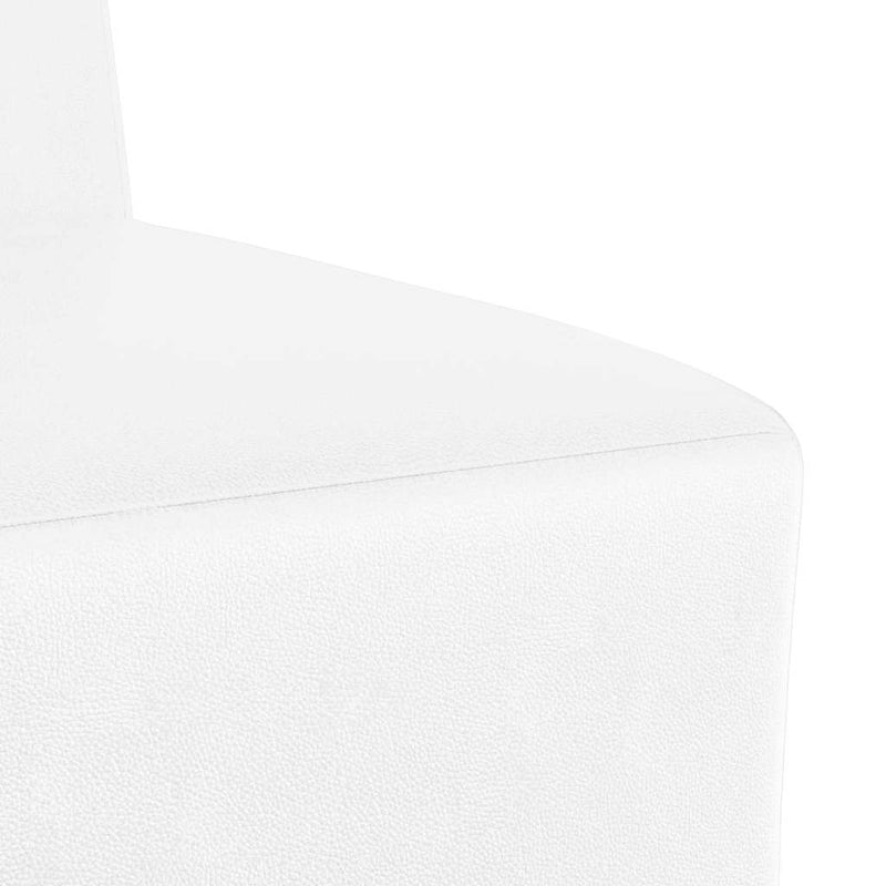 vidaXL fehér műbőr karfa nélküli kanapészék 55 cm