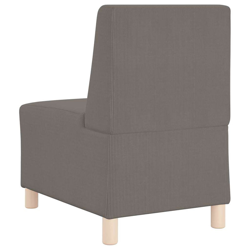 vidaXL világosszürke kordbársony szövet karfa nélküli kanapészék 55 cm