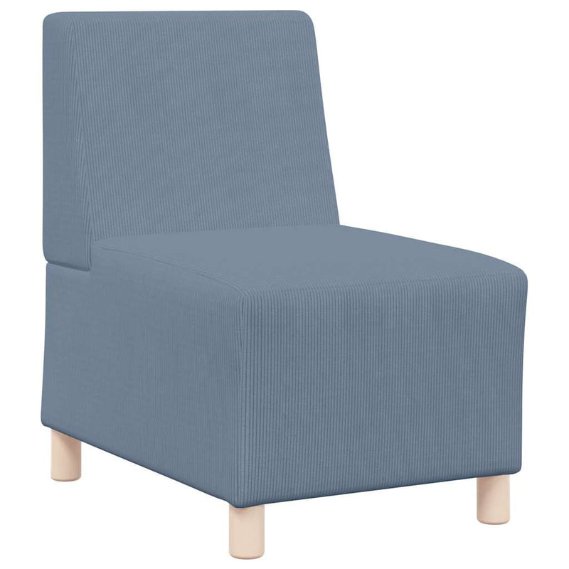 vidaXL kék kordbársony szövet karfa nélküli kanapészék 55 cm