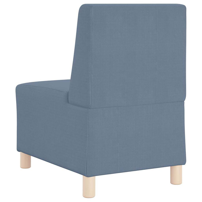 vidaXL kék kordbársony szövet karfa nélküli kanapészék 55 cm
