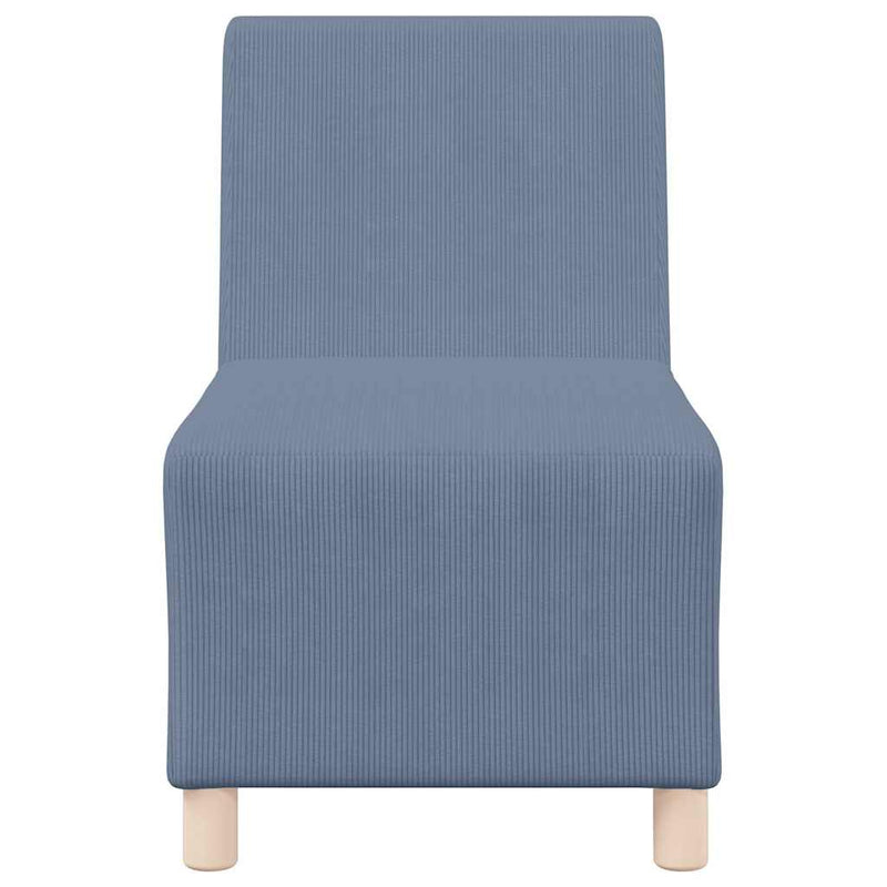 vidaXL kék kordbársony szövet karfa nélküli kanapészék 55 cm