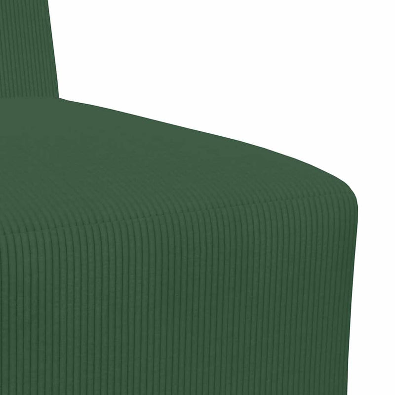 vidaXL dzsungel zöld kordbársony szövet karfa nélküli kanapészék 55 cm