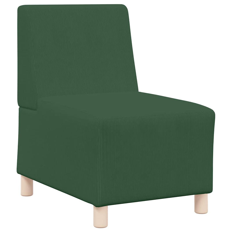 vidaXL dzsungel zöld kordbársony szövet karfa nélküli kanapészék 55 cm