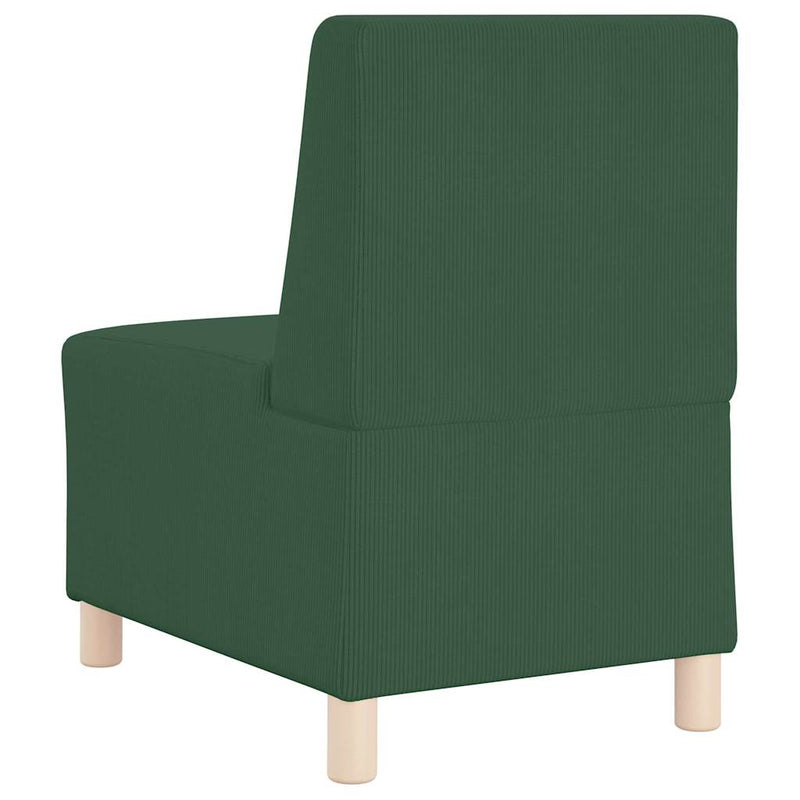 vidaXL dzsungel zöld kordbársony szövet karfa nélküli kanapészék 55 cm