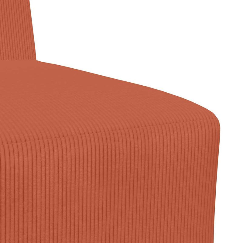 vidaXL narancssárga kordbársony szövet karfa nélküli kanapészék 55 cm