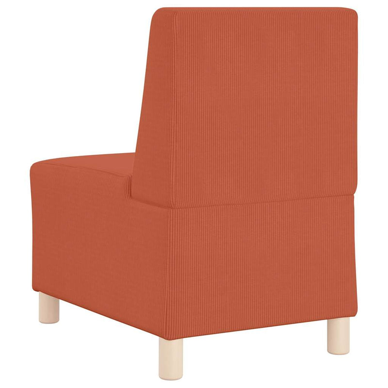 vidaXL narancssárga kordbársony szövet karfa nélküli kanapészék 55 cm