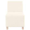 vidaXL moduláris kanapéegység karfa nélkül, krémszínű, göndör, gyapjúszerű szövetből, 55 cm