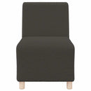 vidaXL moduláris kanapéegység karfa nélkül sötétszürke, göndör, gyapjúszerű szövettel, 55 cm