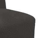 vidaXL moduláris kanapéegység karfa nélkül sötétszürke, göndör, gyapjúszerű szövettel, 55 cm