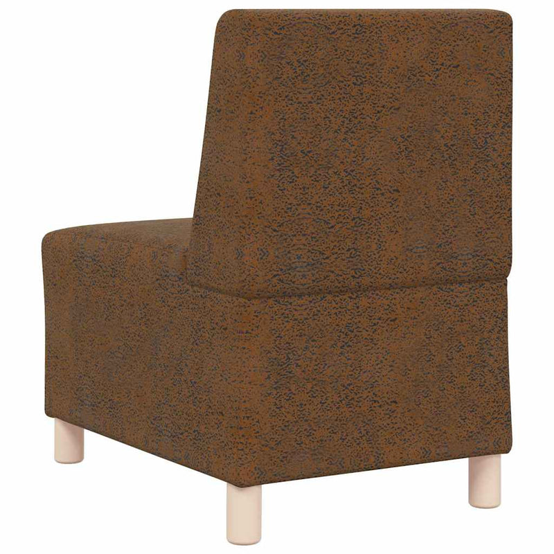 vidaXL barna művelúr karfa nélküli kanapészék 55 cm