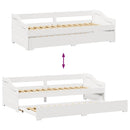 vidaXL fehér nappali ágy matrac nélkül IRUN 90x200 cm