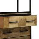vidaXL Magasfiú fiókkal Barna 70 x 35 x 180 cm Tömör Mangófát