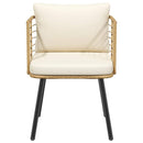 vidaXL 2 db természetes polyrattan kerti szék párnákkal