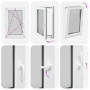 vidaXL fehér alagsori ablak RISOR 60x90 cm billenő-forgatható DIN bal