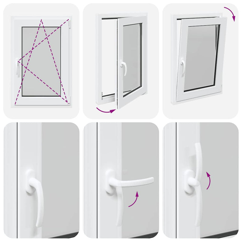 vidaXL alagsori ablak RISOR 60x80 cm billenő és forgatható DIN jobb