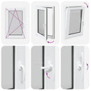 vidaXL fehér alagsori ablak RISOR 60x90 cm billenő-forgatható DIN bal