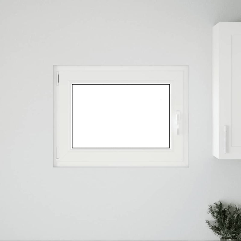 vidaXL "RISOR" pinceablak 80x70 cm, bukó-nyíló, DIN, bal oldali, fehér