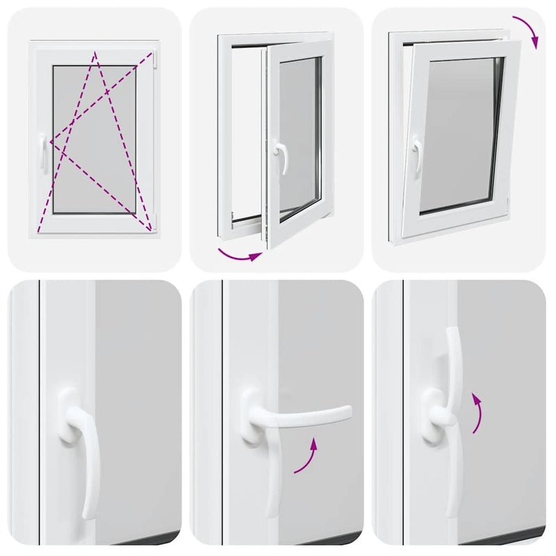 vidaXL alagsori ablak RISOR 60x80 cm billenő és forgatható DIN jobb