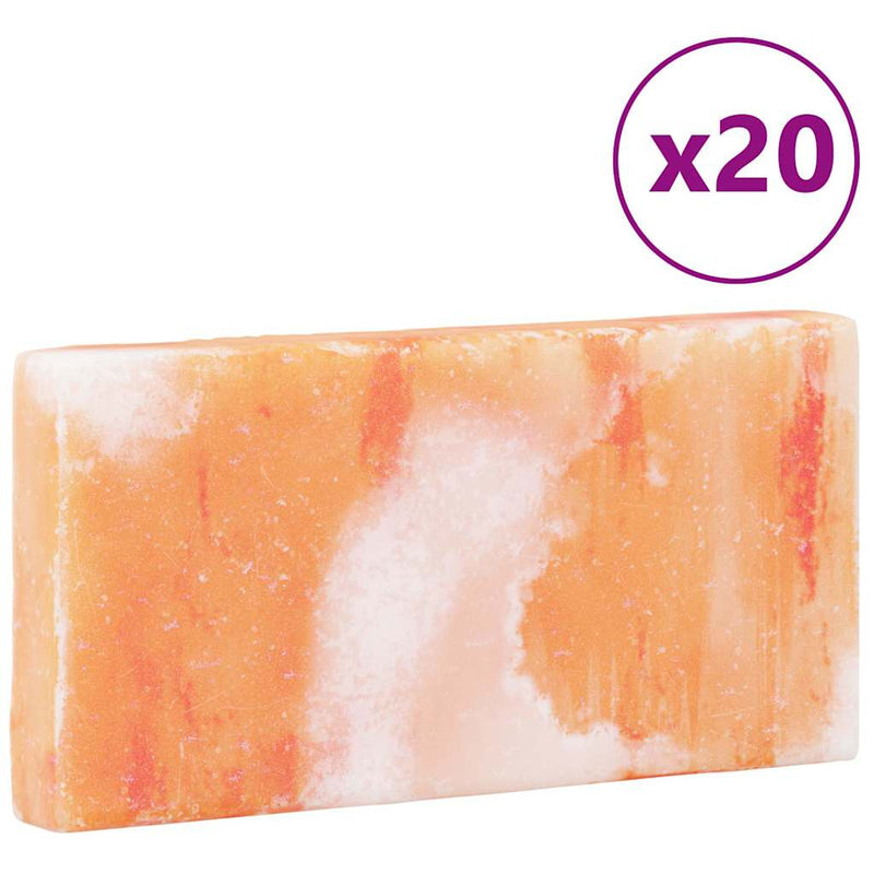 vidaXL Só Kövek 20 pcs Rózsaszín 20 x 2,5 x 10 cm Só Kő