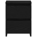 vidaXL Éjjeliszekrény fiókkal Musta tammi 30 x 30 x 40 cm Faanyag