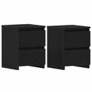 vidaXL Éjjeliszekrény 2 pcs Fekete tölgy 30 x 30 x 40 cm Faanyag