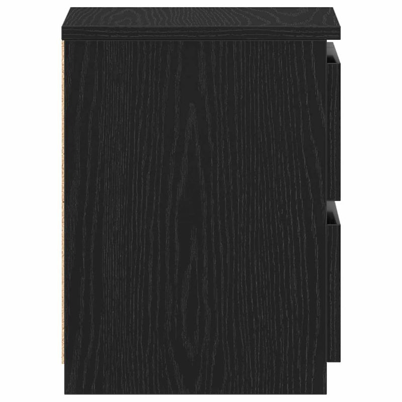 vidaXL Éjjeliszekrény 2 pcs Musta tammi 30 x 30 x 40 cm Faanyag