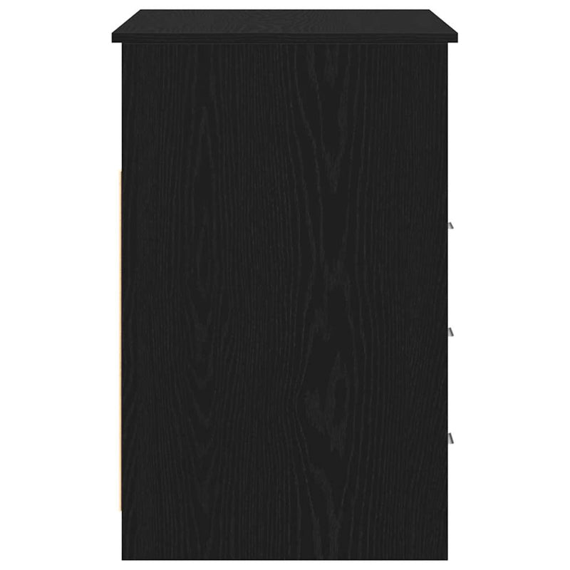 vidaXL fekete tölgy szerelt fa íróasztal fiókokkal 102 x 50 x 76 cm