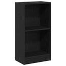 vidaXL fekete tölgy szerelt fa könyvespolc 40x24x76 cm