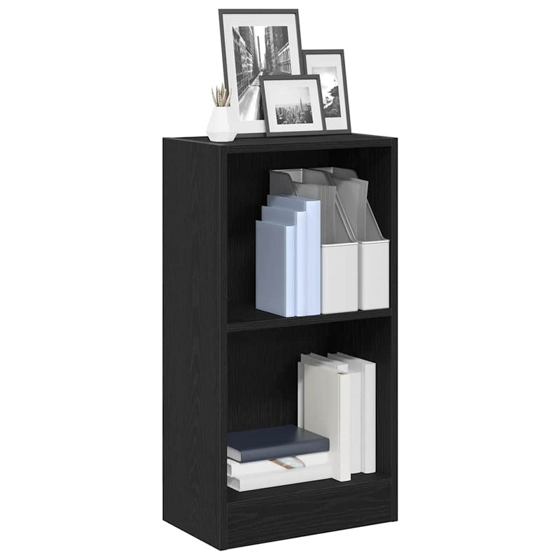 vidaXL fekete tölgy szerelt fa könyvespolc 40x24x76 cm