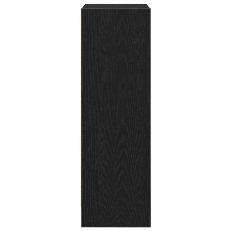 vidaXL fekete tölgy szerelt fa könyvespolc 40x24x76 cm