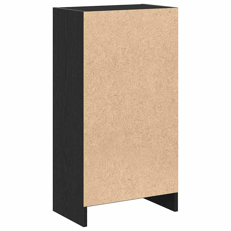 vidaXL fekete tölgy szerelt fa könyvespolc 40x24x76 cm