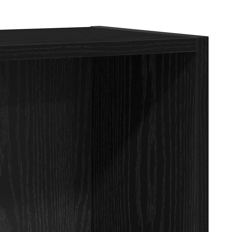 vidaXL fekete tölgy szerelt fa könyvespolc 40x24x76 cm