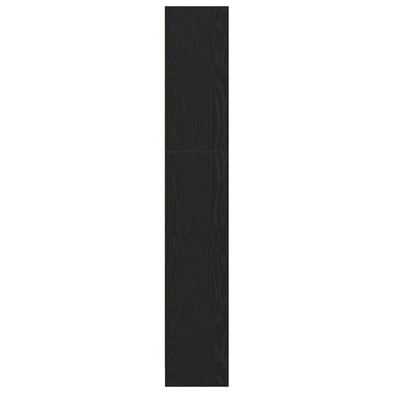 vidaXL 4 szintes fekete tölgy szerelt fa könyvespolc 80x24x143 cm