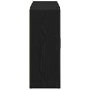 vidaXL fekete tölgyfa tálalószekrény 91 x 29,5 x 75 cm