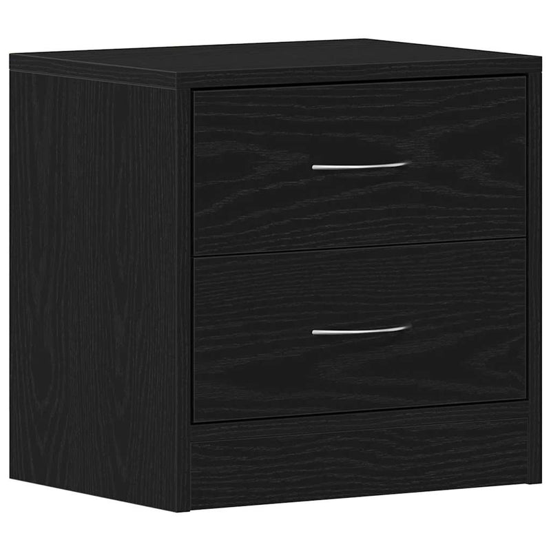 vidaXL 2 db fekete tölgyszínű szerelt fa éjjeliszekrény 40x30x40 cm