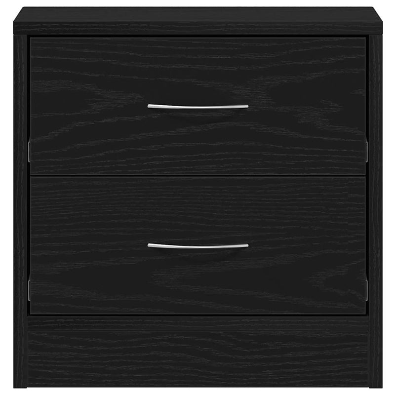vidaXL 2 db fekete tölgyszínű szerelt fa éjjeliszekrény 40x30x40 cm