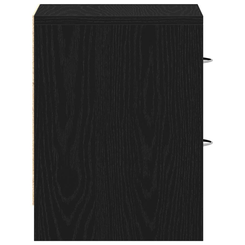 vidaXL 2 db fekete tölgyszínű szerelt fa éjjeliszekrény 40x30x40 cm