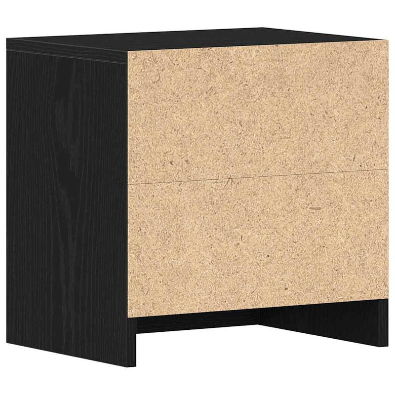 vidaXL 2 db fekete tölgyszínű szerelt fa éjjeliszekrény 40x30x40 cm