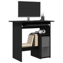vidaXL fekete tölgy színű szerelt fa íróasztal 80 x 45 x 74 cm