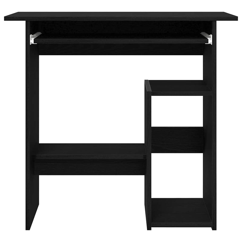 vidaXL fekete tölgy színű szerelt fa íróasztal 80 x 45 x 74 cm