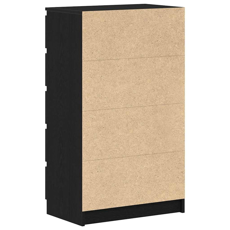 vidaXL fekete tölgy szerelt fa fiókos szekrény 60 x 36 x 103 cm